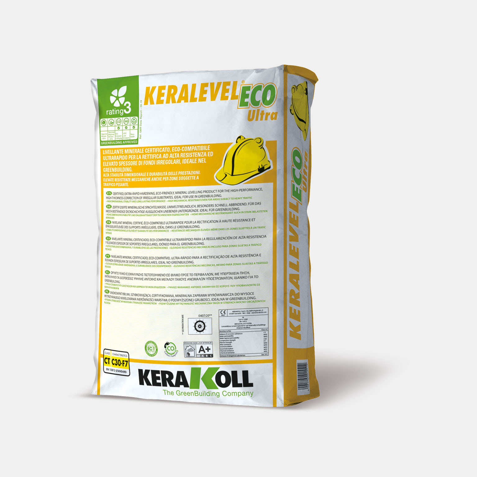 Kerakoll Keralevel Eco Ultra - certifikovaná  minerální nivelační hmota